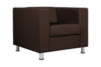 Мягкое кресло Аполло К-1 Экокожа Euroline 925 (серо-коричневая)