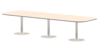 Конференц стол ПРГ-7 клен мультиплекс/Белый 3600х1200