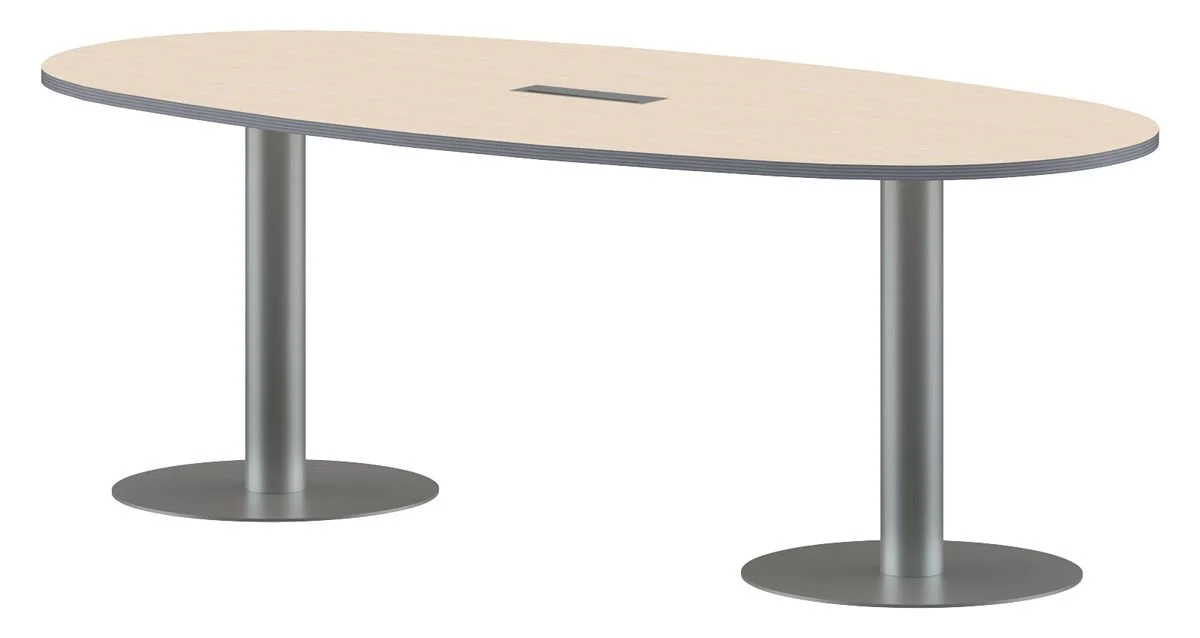 Конференц стол ПРГ-3 клен мультиплекс/Алюминий 2200х1100