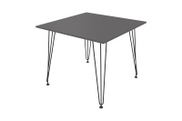 Стол обеденный квадратный Elegant 21ELEGANT.009 New graphit/Черный металл