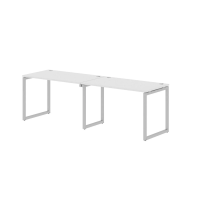 Стол 2-х местный XTEN-Q, 240х70, Белый/Алюминий Стол 2-х местный XTEN-Q, 240х70, Белый/Алюминий