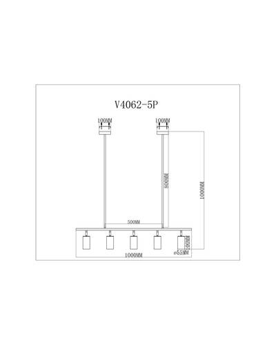 Подвесной светильник Moderli V4062-5P Section