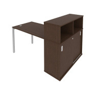 Стол письменный с опорным шкафом-купе Metal System Style БП.РС-СШК-3.2 дуб наварра