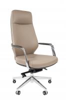 Офисное кресло Chairman 920 кожа/кз, светло-серый/темно-серый N