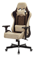Геймерское кресло VIKING 7 KNIGHT, ткань/экокожа, коричневый/бежевый