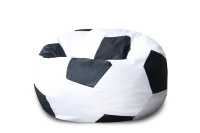 Бескаркасное кресло Мяч 2616101 Ткань Оксфорд Черно-белая