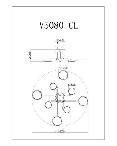 Светодиодная люстра на штанге Moderli V5080-CL Arista