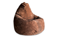 Бескаркасное кресло Мешок Груша XL 5013321 Ткань Микровельвет коричневый