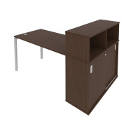Стол письменный с опорным шкафом-купе Metal System Style БП.РС-СШК-3.3 дуб наварра