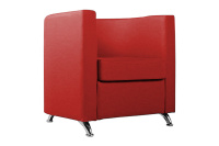 Мягкое кресло Эрго Экокожа Euroline 960 (красная)