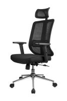 Офисное кресло А663, ткань/сетка, черный