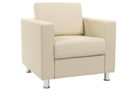 Мягкое кресло Симпл 7050692 Экокожа Euroline 912 (жемчужно-белая)