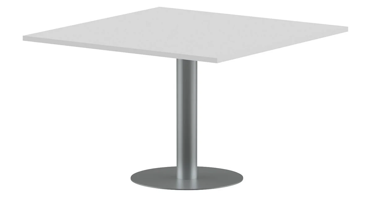 Конференц стол ПРГ-6 Белый/Алюминий 1200х1200