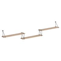 Полка с полкодержателями SH3-ROD/BAR Дуб Сонома светлый 2380х166х392 COFFEE
