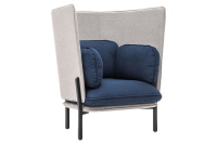 Мягкое кресло (высокая спинка) Bellagio Bellagio 1 high UNO grey / blue Ткань UNO Silver/Ткань UNO Blue
