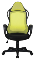 Офисное кресло AL 768, ткань/сетка, черный/зеленый