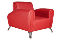 Мягкое кресло Клерк 11 kle11-k-r Экокожа Экотекс 3023 (красная)