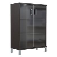 Шкаф средний со стеклянными дверьми B 420.8 Венге Магия 900х450х1286 BORN Шкаф средний со стеклянными дверьми B 420.8 Венге Магия 900х450х1286 BORN