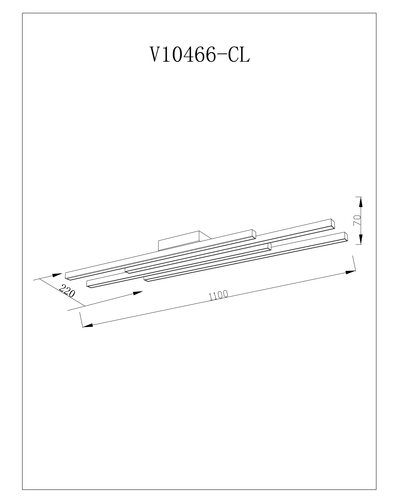 Люстра потолочная светодиодная Moderli V10466-CL Fano