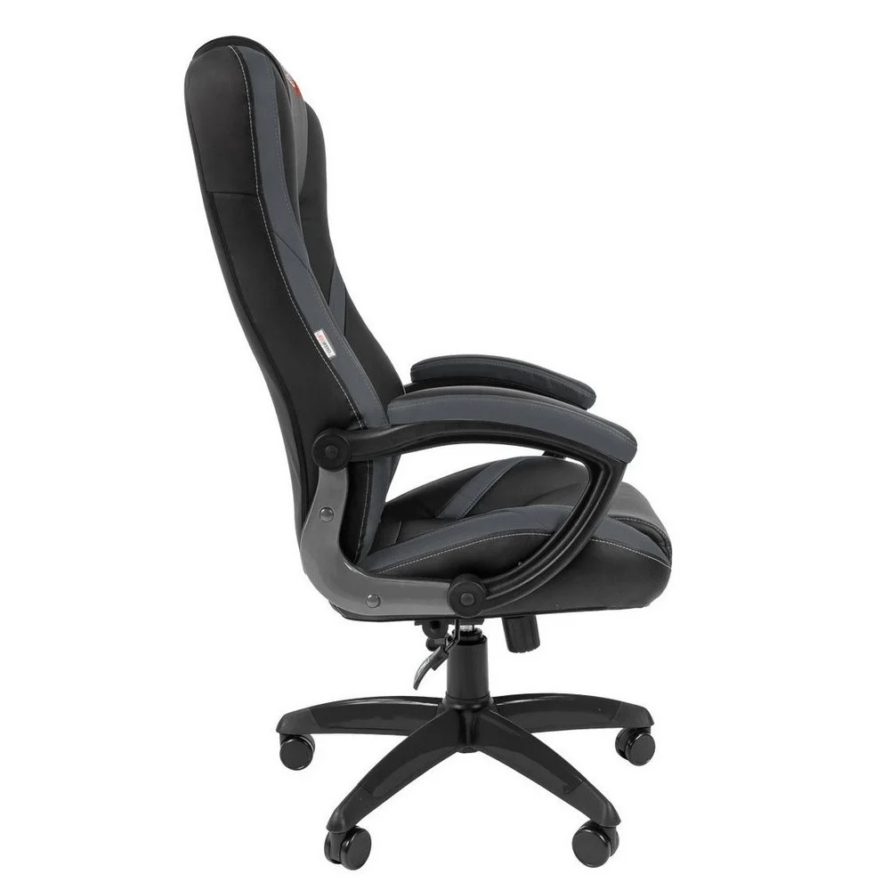 Геймерское компьютерное кресло CHAIRJET GAME 22, экокожа, черный/серый