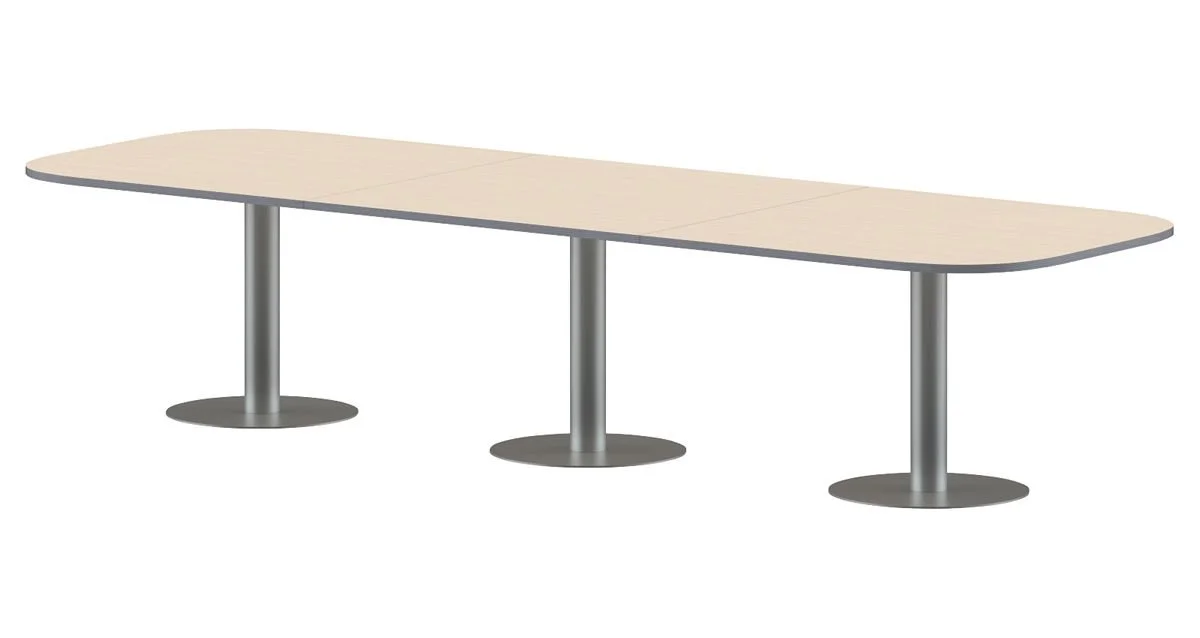Конференц стол ПРГ-7 клен мультиплекс/Алюминий 3600х1200