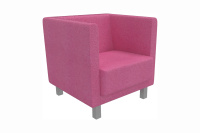 Мягкое кресло Атланта М-01 Рогожка Kiton 12 (розовая)