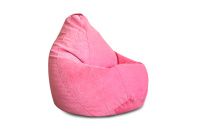 Бескаркасное кресло Мешок Груша 3XL 5012641 Ткань Микровельвет розовый