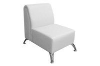 Мягкое кресло без подлокотников Клерк 11 kle-kbp-w Экокожа Экотекс 3002 (белая)