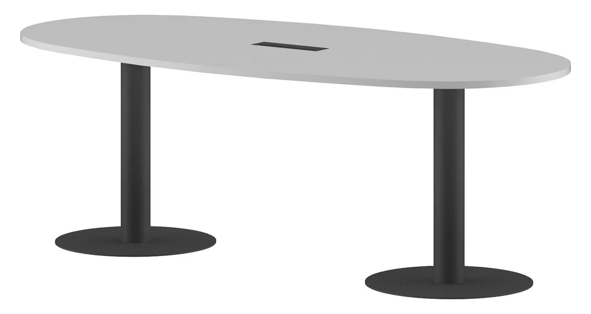 Конференц стол ПРГ-3 Белый/Антрацит 2200х1100