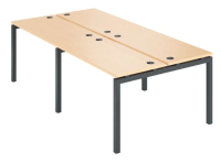 Бенч-система АРГО на 4 рабочих места 240х150 см, бук/антрацит Бенч-система АРГО на 4 рабочих места 240х150 см, бук/антрацит