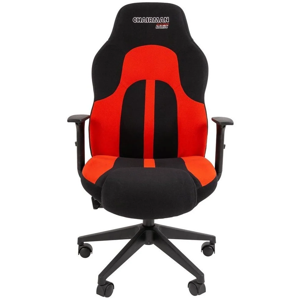 Геймерское компьютерное кресло CHAIRMAN GAME 11, ткань, черный/красный