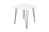 Стол обеденный квадратный Elegant 21ELEGANT.007 Белый/Черный металл