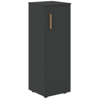 Шкаф колонка с глухой средней дверью и топом FORTA, правая, 40х43, Черный графит/Черный графит
