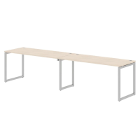 Стол 2-х местный XTEN-Q, 160х70, Бук Тиара/Алюминий Стол 2-х местный XTEN-Q, 160х70, Бук Тиара/Алюминий