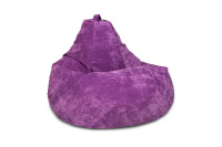 Бескаркасное кресло Мешок Груша 2XL 5012231 Ткань Микровельвет фиолетовый