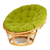 Кресло PAPASAN с подушкой, ткань флок олива/ honey
