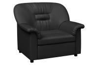Мягкое кресло раскладное Премьер P1-r Экокожа Экотекс 3001 (черная)