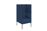 Мягкое кресло высокое Бридж Brd1H-2 Рогожка Sweet blue синий