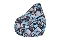 Бескаркасное кресло Мешок Груша L 5032011 Ткань велюр Тиранозавр Бескаркасное кресло Мешок Груша L 5032011 Ткань велюр Тиранозавр