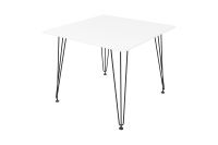 Стол обеденный квадратный Elegant 21ELEGANT.009 Белый/Черный металл