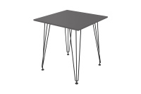 Стол обеденный квадратный Elegant 21ELEGANT.007 New graphit/Черный металл