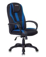 Кресло игровое Бюрократ VIKING-9/BL+BLUE черный/синий искусст.кожа/ткань