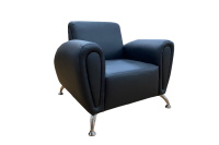 Мягкое кресло Клерк 11 kle11-k-bl Экокожа Экотекс 3001 (черная)