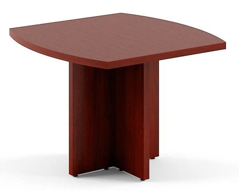 Стол для переговоров BORN 100x100 см, бургунди