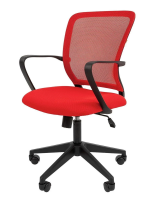 Офисное кресло CHAIRMAN 698, ткань TW/сетчатый акрил, красный, выставочный образец