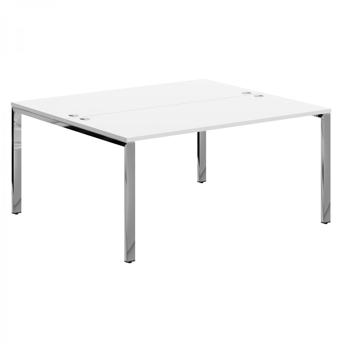 Стол 2-х местный XGWST 1614.1 Белый/Нержавеющая сталь1600х1400х750 XTEN GLOSS