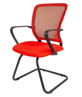 Офисное кресло CHAIRMAN 698V, ткань TW/сетчатый акрил, красный