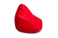 Бескаркасное кресло Мешок Груша XL 5013421 Ткань Микровельвет красный