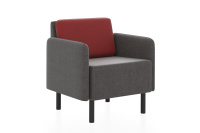 Мягкое кресло Select M27-1S Рогожка Era graphit (серый)/Рогожка Era bordo (бордовый)