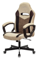 Геймерское кресло VIKING 6 KNIGHT, ткань/экокожа, коричневый/бежевый